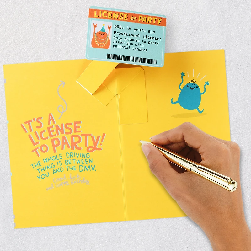 License to Party Funny Pop-Up 16th Birthday Card for only USD 4.99 | Hallmark