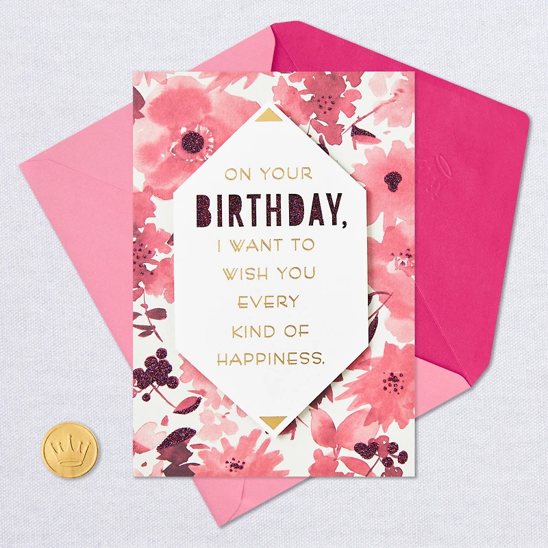 Every Kind of Happiness Pink Flowers Birthday Card for only USD 7.59 | Hallmark