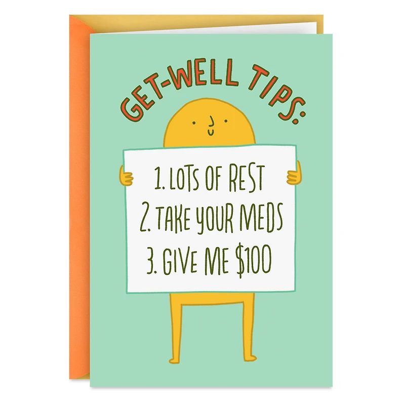 Rest, Meds and Money Funny Get Well Card for only USD 4.49 | Hallmark