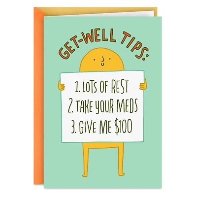 Rest, Meds and Money Funny Get Well Card for only USD 4.49 | Hallmark