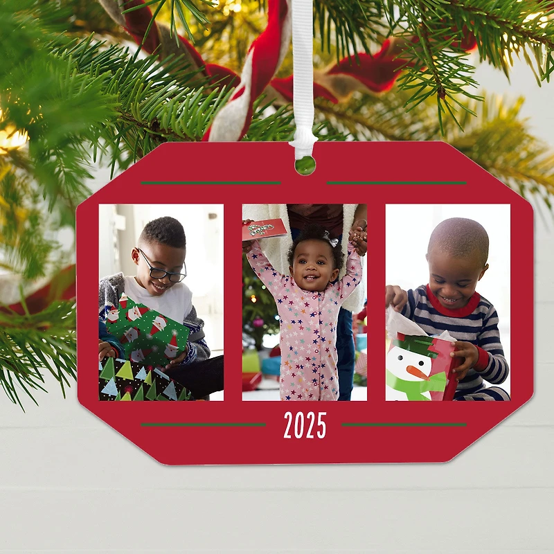 Three-Photo Metal Personalized Ornament, Custom Photo and Text for only USD 17.99 | Hallmark