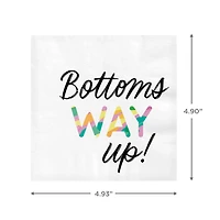 White "Bottoms Way Up" Cocktail Napkins, Set of 16 for only USD 4.49 | Hallmark
