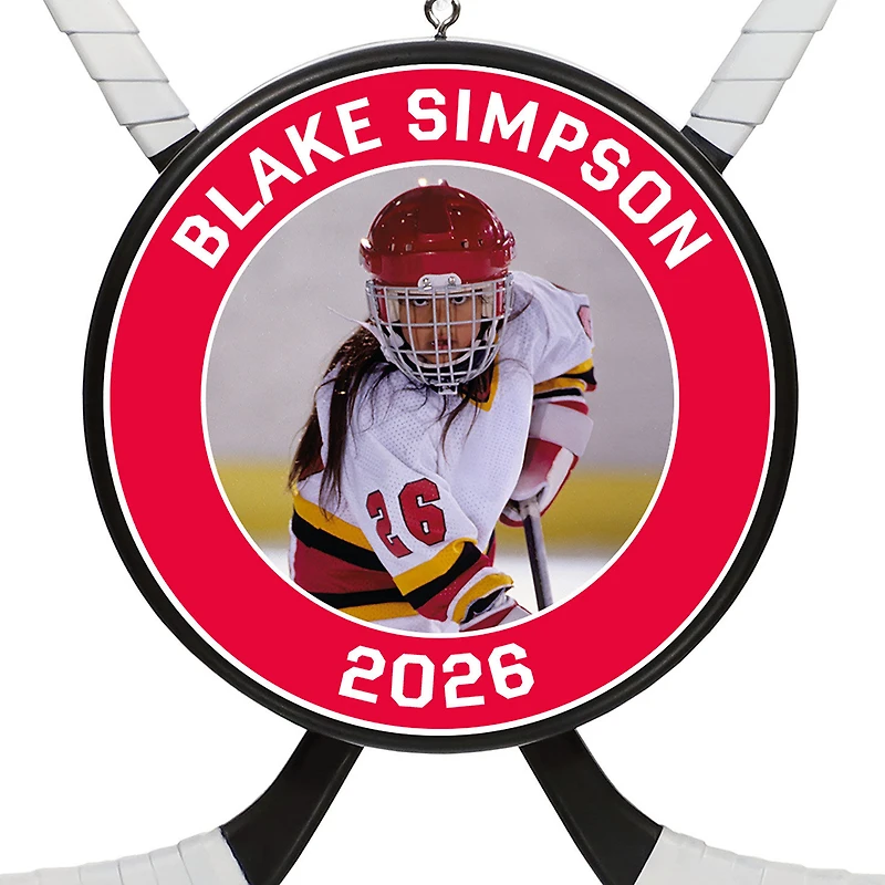 Hockey Star Personalized Photo Ornament, Custom Photo and Text for only USD 30.99 | Hallmark