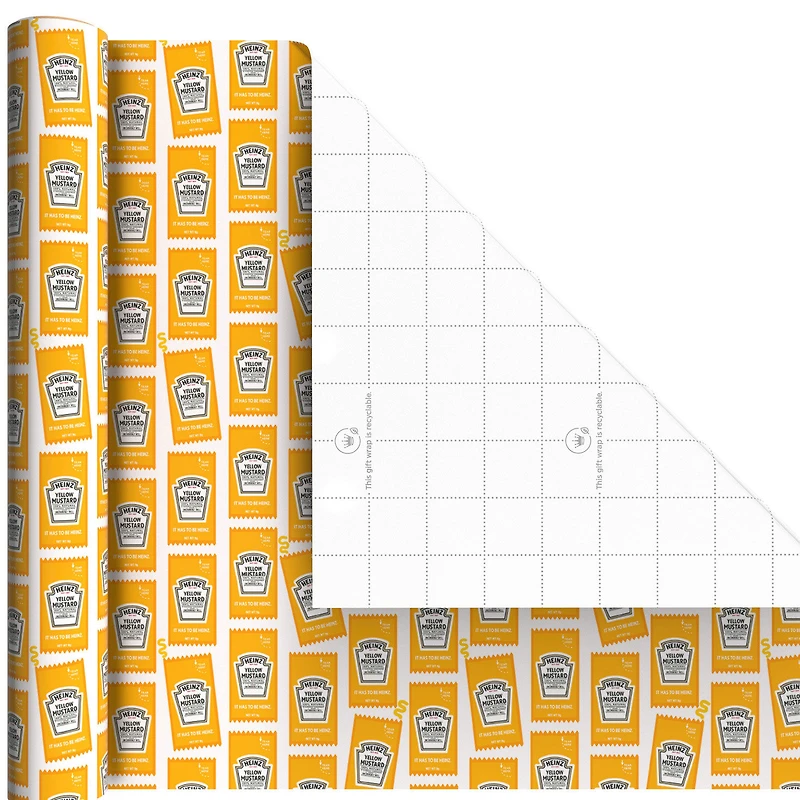 Oscar Mayer™ and Heinz Condiments 3-Pack Wrapping Paper Mini Roll Bundle, 45 sq. ft. total for only USD 11.99 | Hallmark