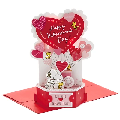 Peanuts® Snoopy and Woodstock Happy Heart Day Musical 3D Pop-Up Valentine's Day Card With Light for only USD 9.99 | Hallmark