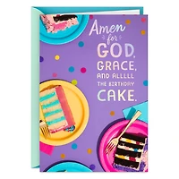 God, Grace and Alllll the Cake Religious Birthday Card for only USD 2.59 | Hallmark