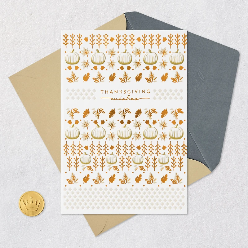 Pumpkins and Fall Leaves Happy Thanksgiving Card for only USD 3.29 | Hallmark