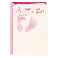 Footprints on Your Heart New Baby Girl Card for only USD 2.99 | Hallmark