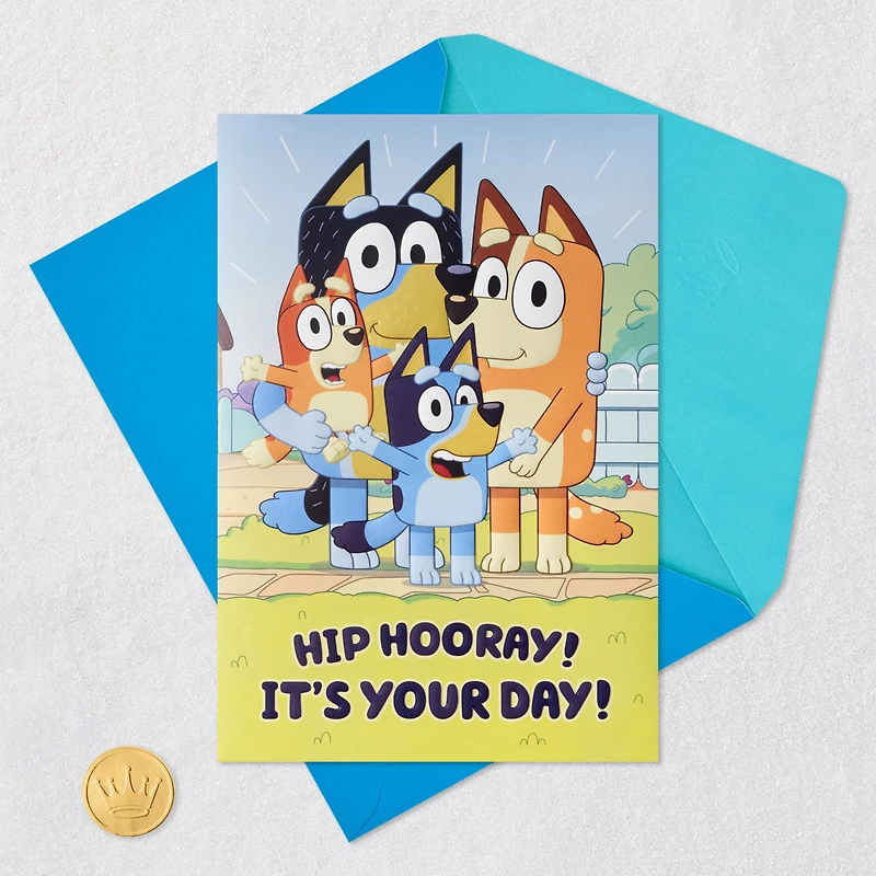 Bluey It's Your Day Musical Birthday Card for Kids for only USD 6.59 | Hallmark