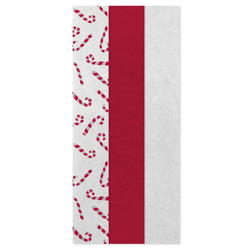 Candy Canes/Red/White 3-Pack Assortment Christmas Tissue Paper, 30 sheets for only USD 4.49 | Hallmark