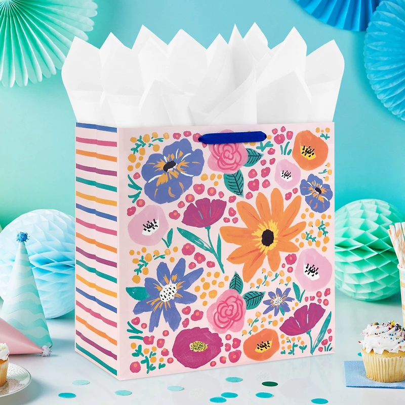 15" Pink Garden Floral Extra-Deep Gift Bag for only USD 5.49 | Hallmark
