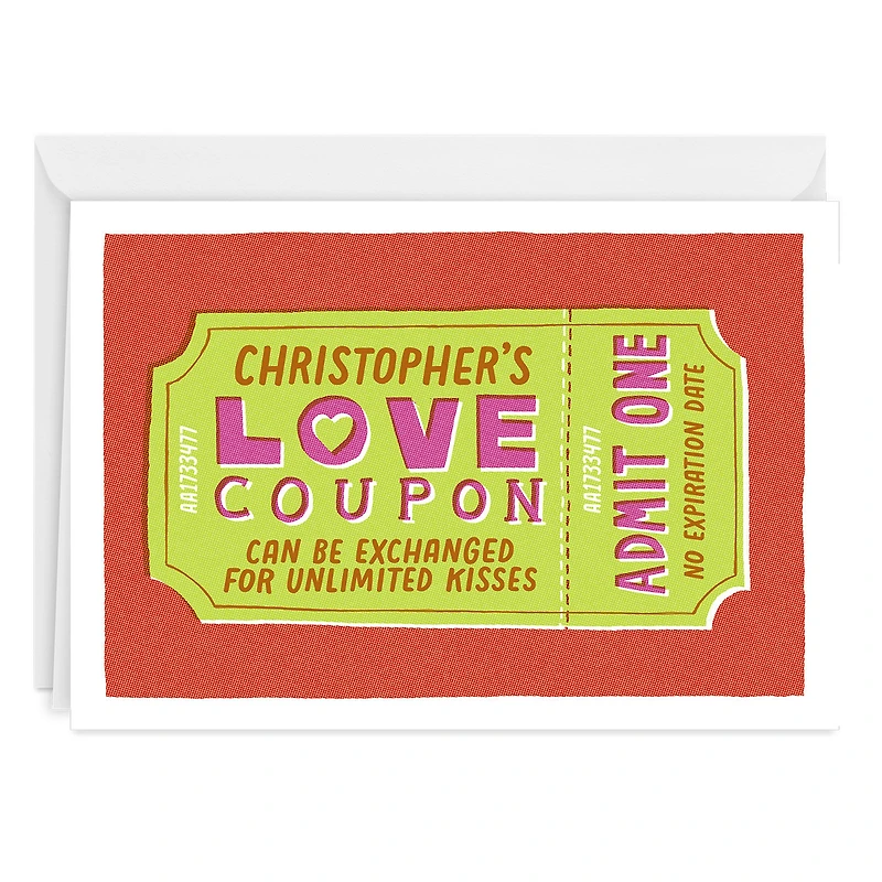 Love Coupon Ticket Custom Love Card for only USD 4.99 | Hallmark