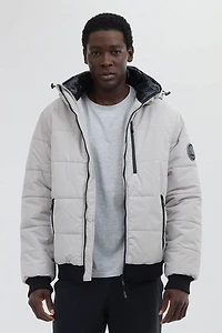 Oppenheimer Hooded Puffer Bomber Jacket