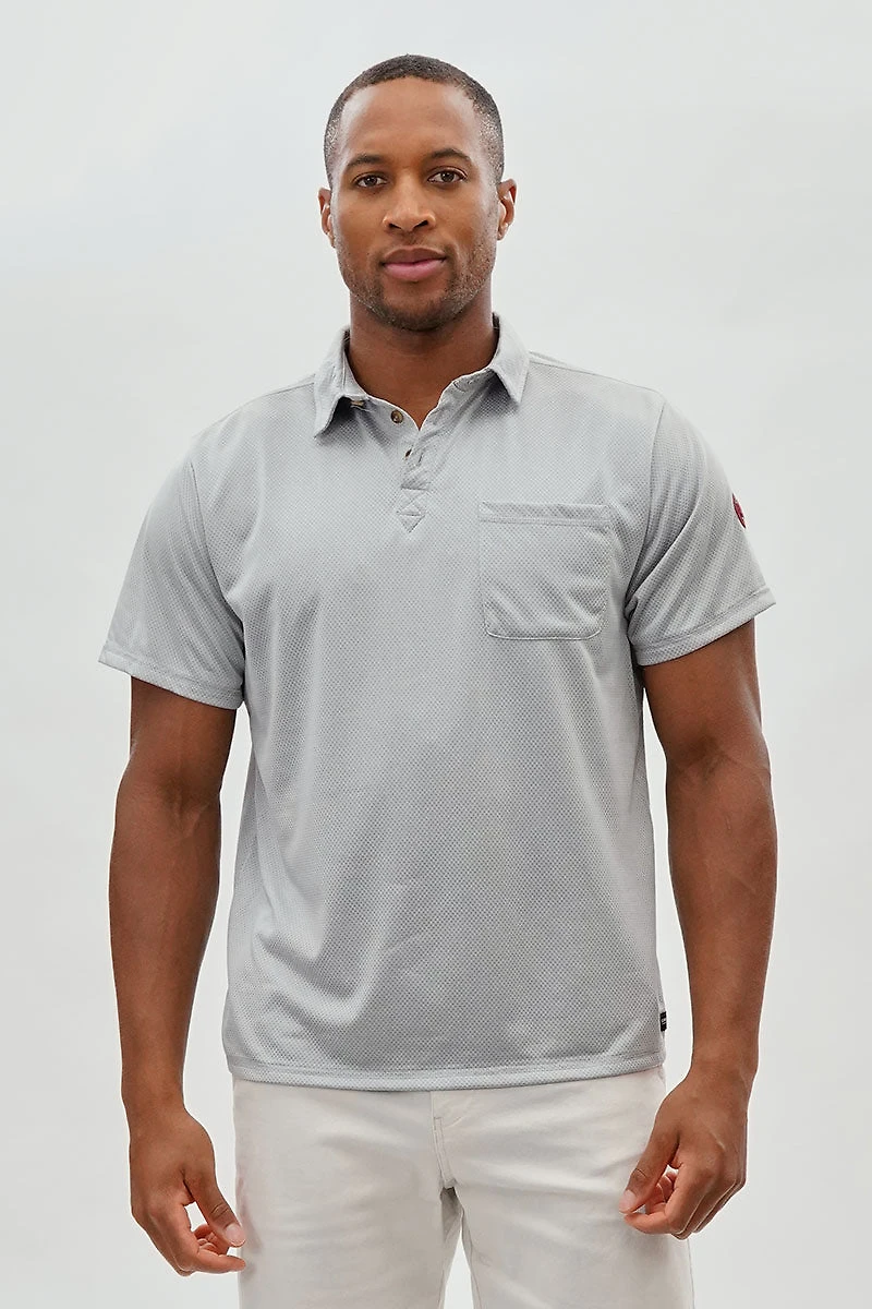 Canada Weather Gear Waffle Texture Polo Shirt