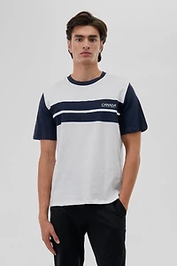 Canada Weather Gear Striped Colour Block Tee