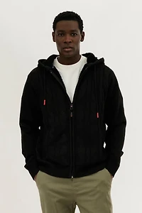 Canada Weather Gear Cable Knit Zip Up Hoodie