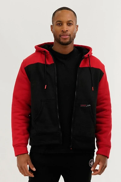 Canada Weather Gear Colour Block Sherpa Lined Lightweight Jacket