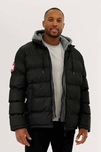 Canada Weather Gear Fleece Hood Puffer Bomber Jacket