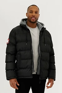 Canada Weather Gear Fleece Hood Puffer Bomber Jacket