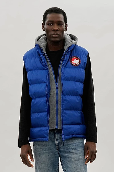 Hooded Puffer Vest - Blue