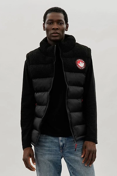 Canada Weather Gear Sherpa Puffer Vest - Black