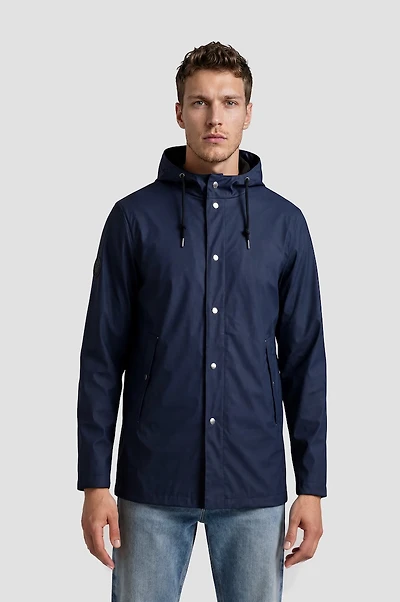 Lightweight Mid Length Rain Jacket - Navy