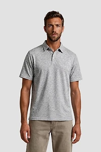 Classic Heathered Polo Shirt - Grey