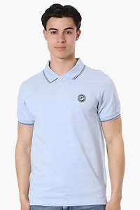Canada Weather Gear Knit Striped Detail Polo Shirt