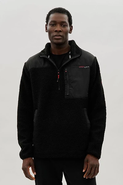 Canada Weather Gear Fleece Sherpa Pullover Sweater - Black
