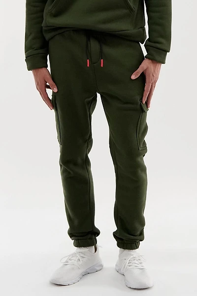 Canada Weather Gear Fleece Cargo Joggers - Olive