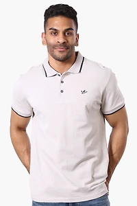 Solid Short Sleeve Polo Shirt - Stone