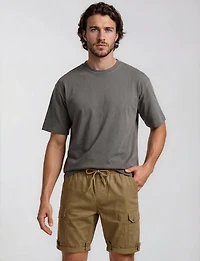 Roll Up Cargo Shorts - Camel