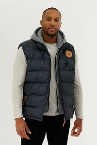 Hooded Puffer Vest - Navy