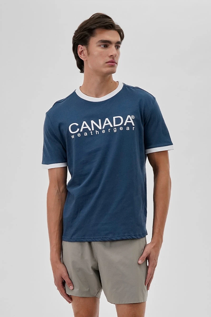 Canada Weather Gear Classic Ringer Tee - Navy
