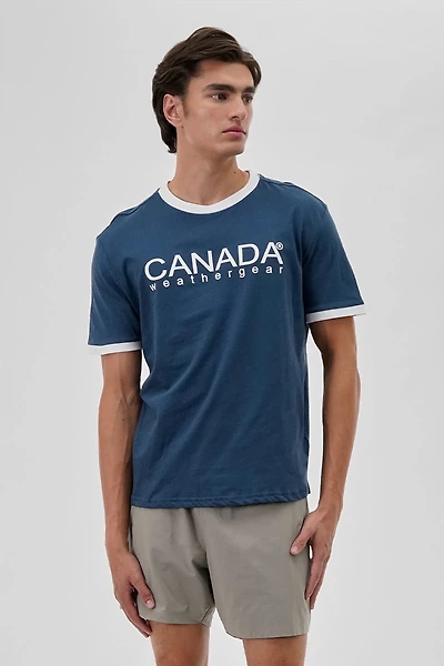 Canada Weather Gear Classic Ringer Tee - Navy