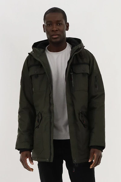 Multi Pocket Parka Jacket - Green