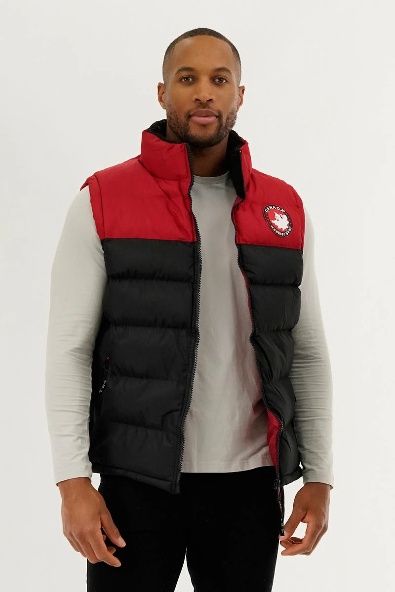 Colour Block Puffer Vest
