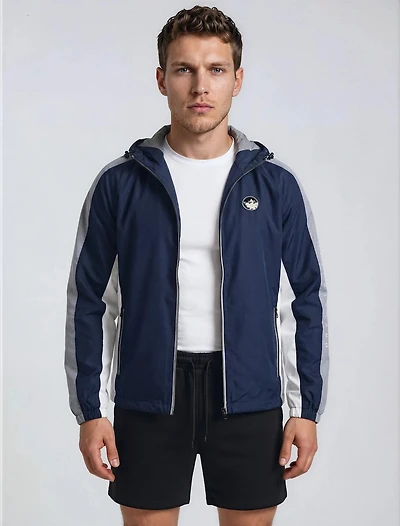 Hooded Lightweight Jacket - Navy