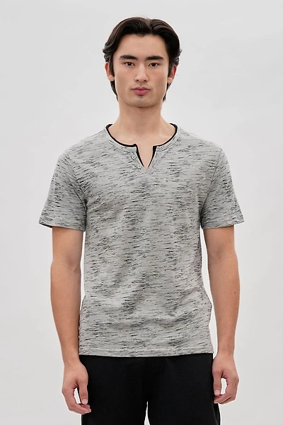 Canada Weather Gear Vintage Short Sleeve Henley Tee