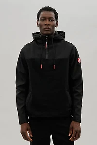 Canada Weather Gear 1/4 Zip Hooded Lightweight Jacket - Black
