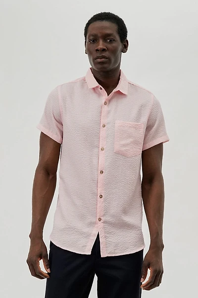 Canada Weather Gear Vintage Textured Button Up Casual Shirt