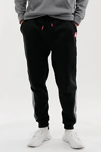 Canada Weather Gear Fleece Contrast Insert Joggers - Black