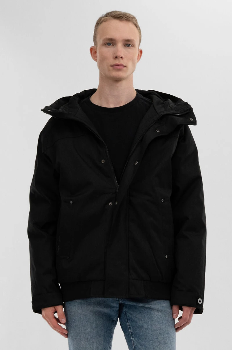 Canada Weather Gear Backpack Strap Bomber Jacket - Black