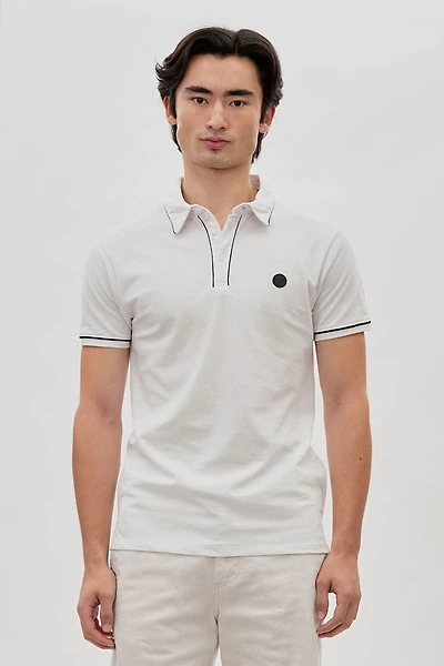 Canada Weather Gear Travel Collection Piping Detail Polo Shirt