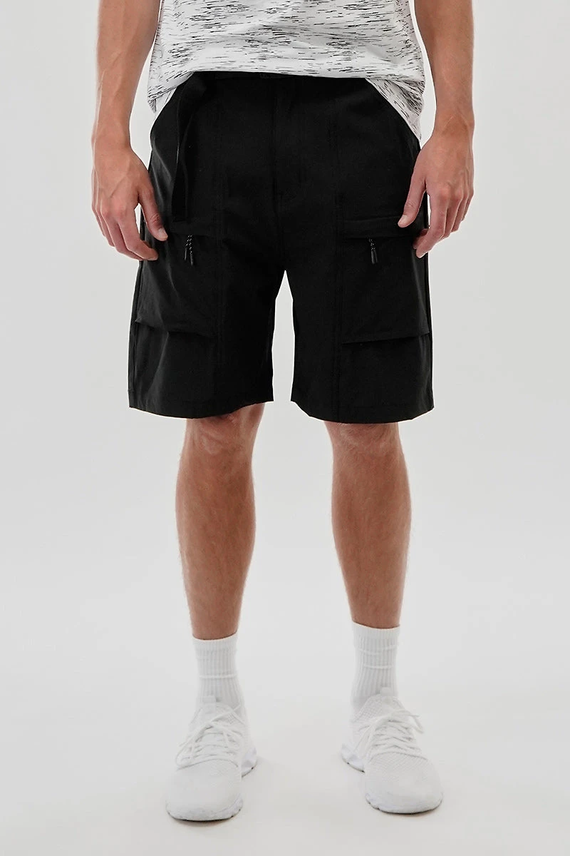 Canada Weather Gear Solid Belted Ripstop Cargo Shorts