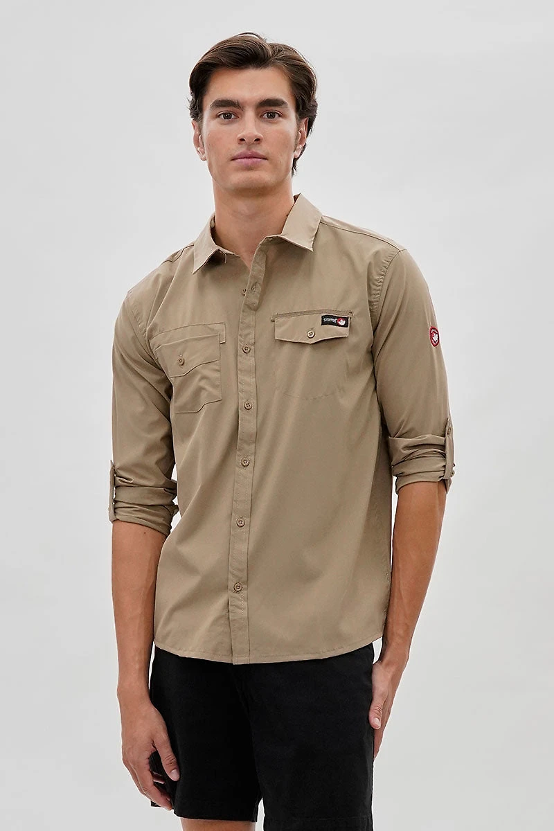 Canada Weather Gear Adventure Bound Utility Roll Up Sleeve Casual Shirt