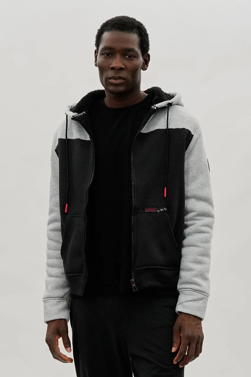 Canada Weather Gear Colour Block Sherpa Lined Lightweight Jacket