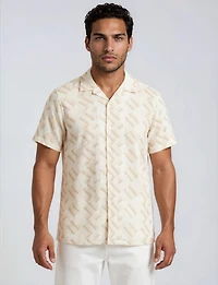 Printed Button Up Shirt