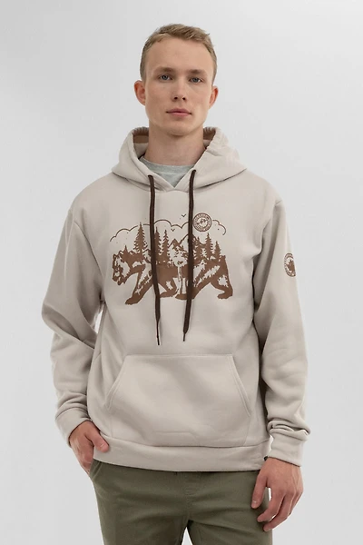 Canada Weather Gear Forest Print Hoodie - Cream