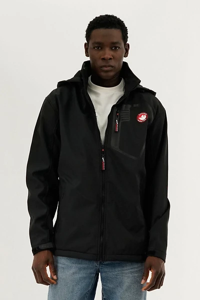 Canada Weather Gear Soft Shell Hooded Lightweight Jacket